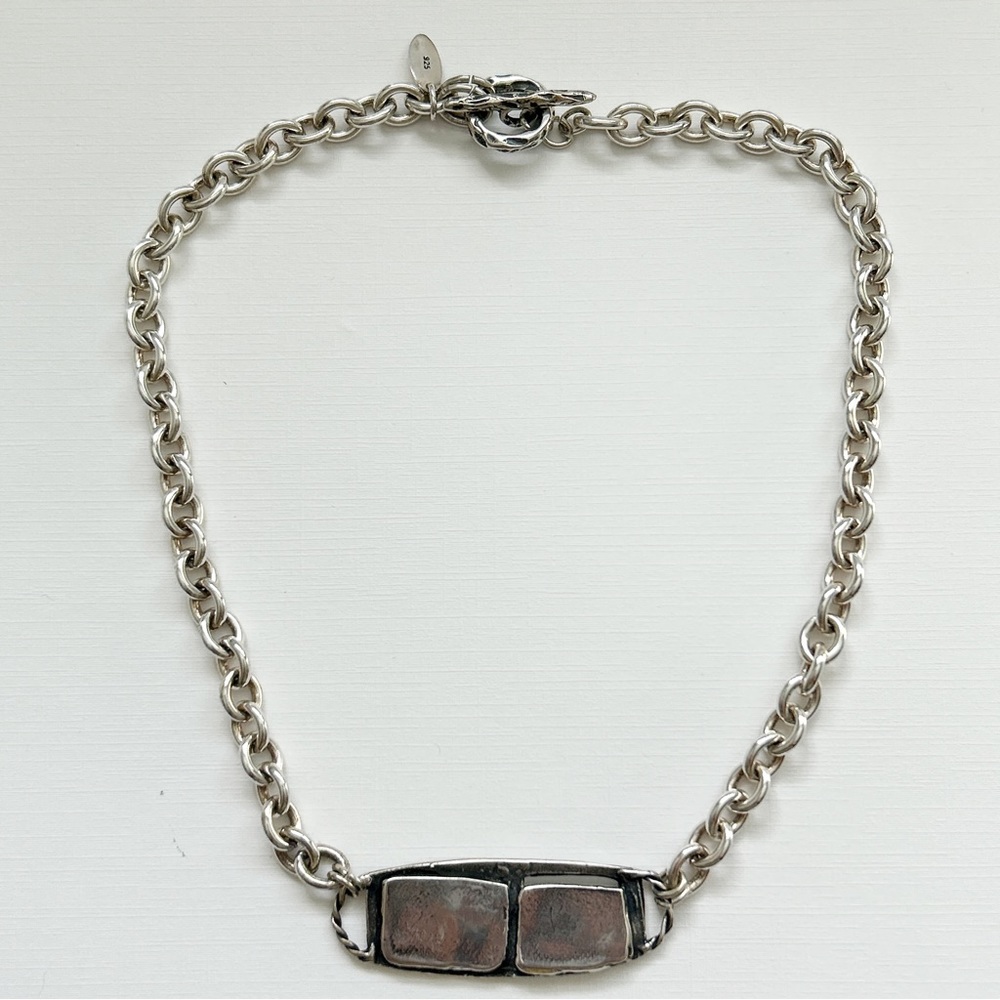 Michele Baratta Double Portrait of Love Sterling Silver Necklace - Picture 4 of 6